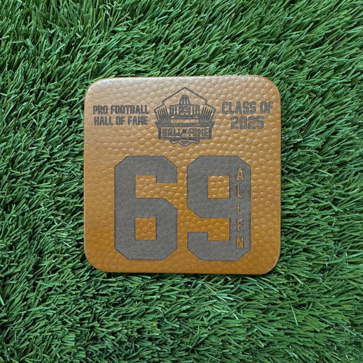 Jared Allen Vikings Class of 2025 Leather Player Coaster