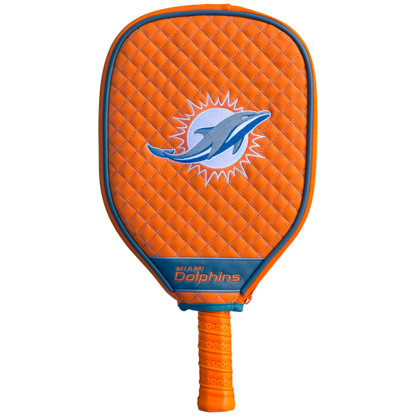 Dolphins Quilted Pickleball Paddle Cover