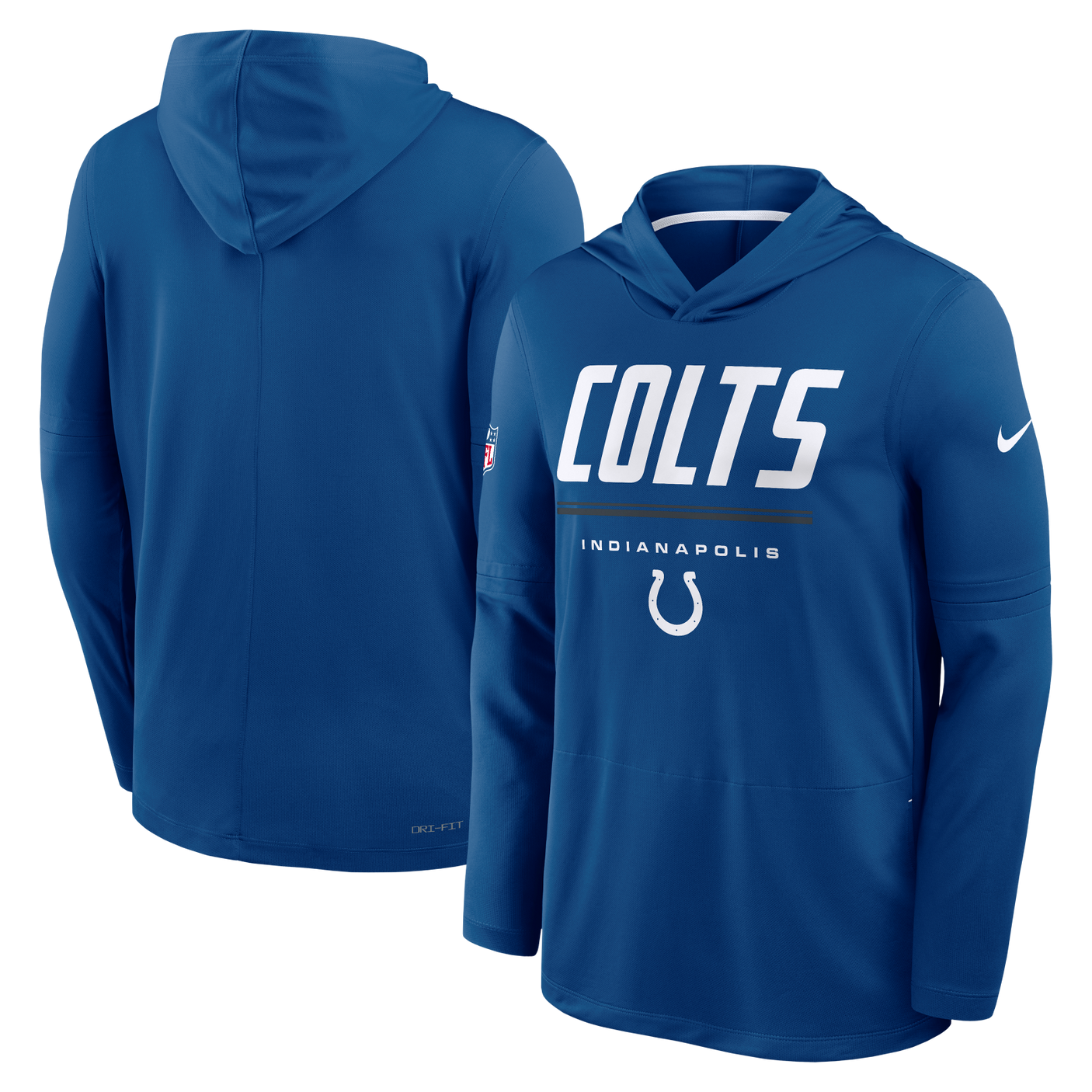 Colts 2026 Nike Men's Dri-Fit Lightweight Long Sleeve Hoodie Top
