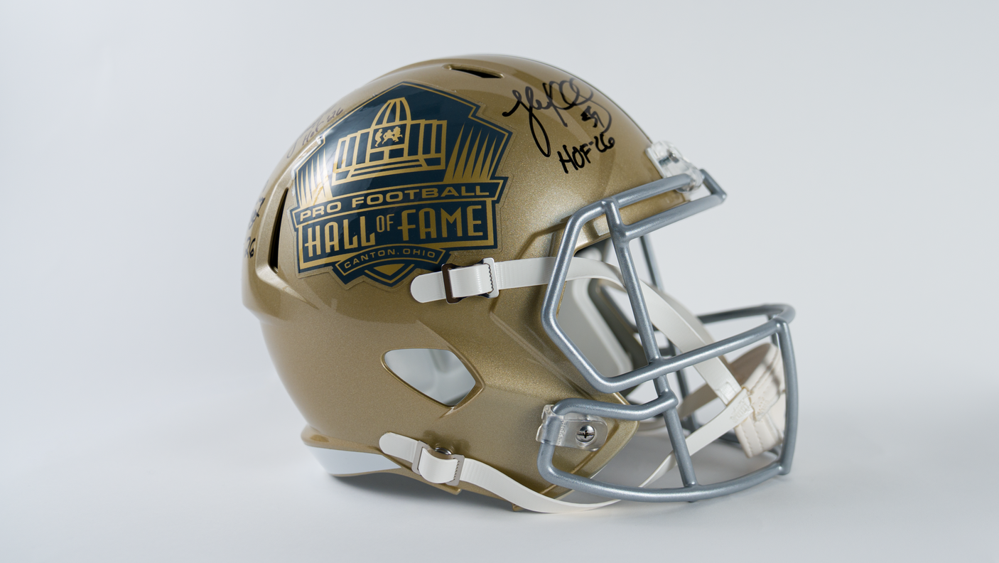 Class of 2026 Autographed Hall of Fame Gold Speed Replica Helmet