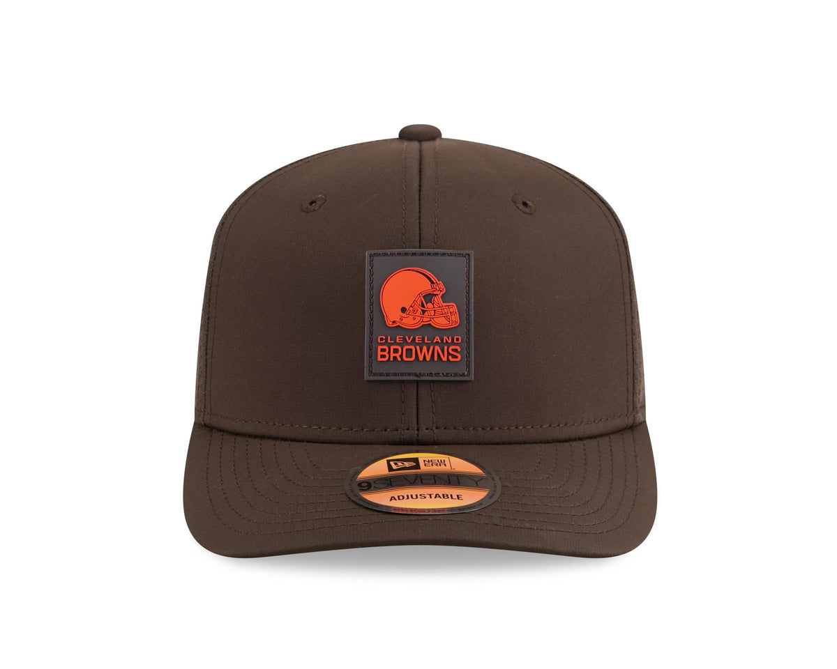 Browns 2025 New Era Men's Brown/Orange 9SEVENTY Sideline Hat Pro Football Hall of Fame