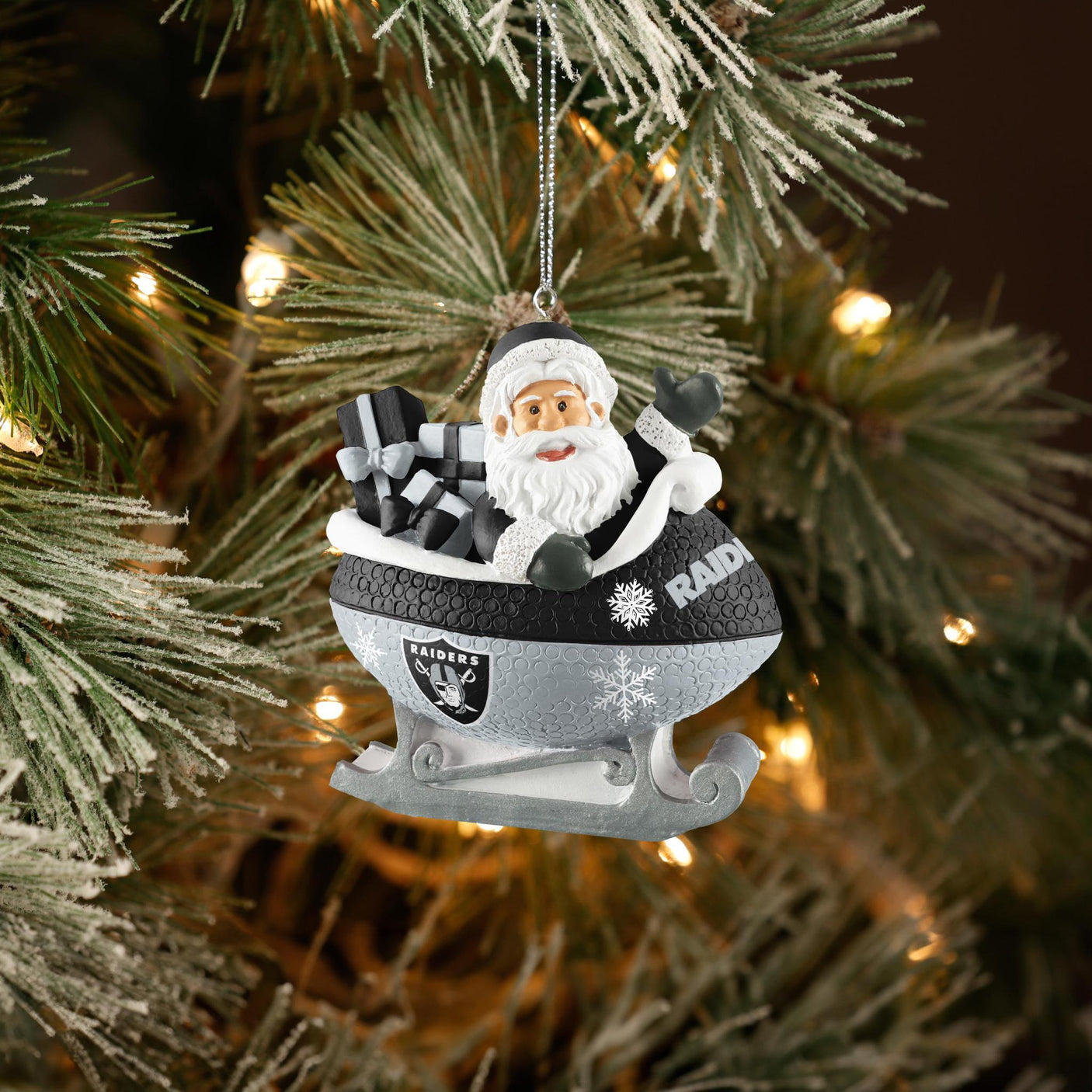 Raiders Football Sleigh Ornament