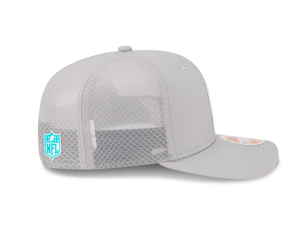 Dolphins 2025 New Era Men's 9SEVENTY Trucker Sideline Hat Pro Football Hall of Fame