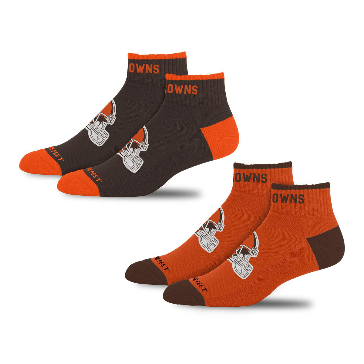 Browns 2025 2-Pack Front & Center Socks Pro Football Hall of Fame