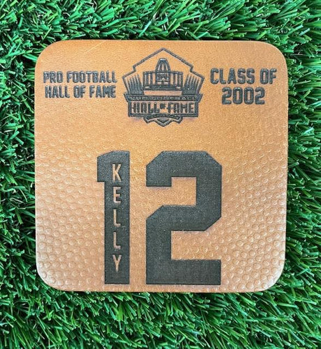 Jim Kelly Leather Player Coaster