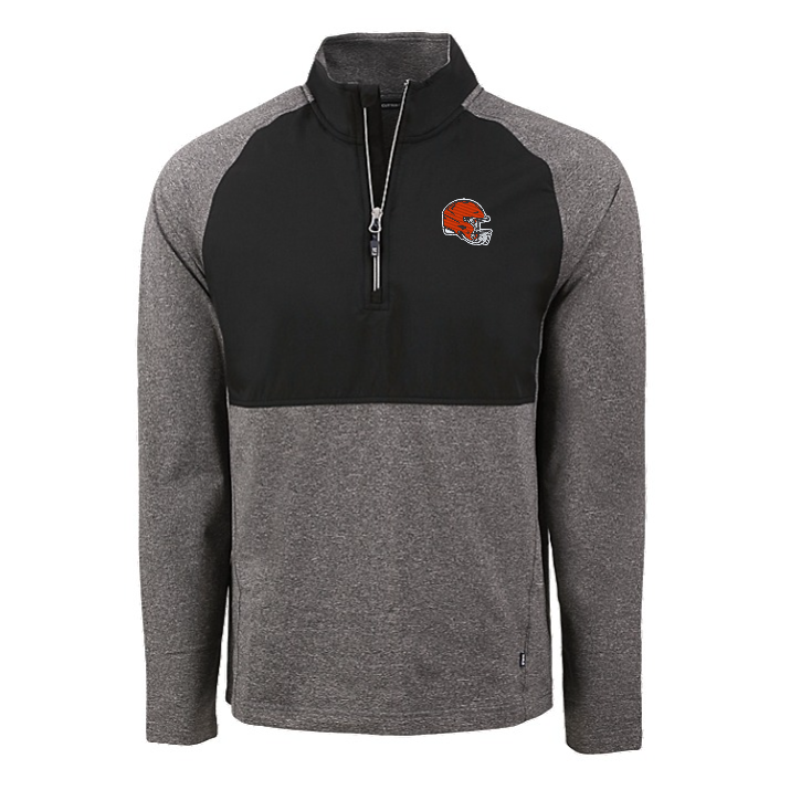 Browns Cutter and Buck Men's Adapt Hybrid Quarter Zip
