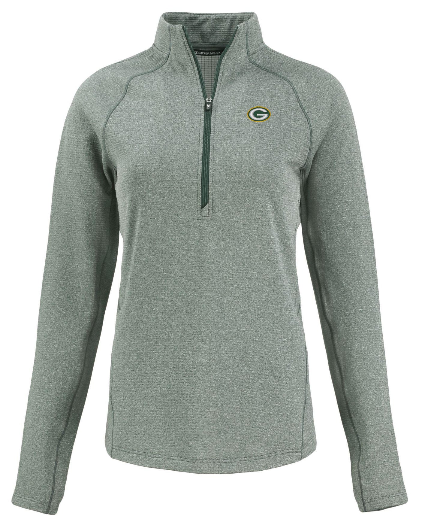 Packers Cutter and Buck Women's Peshastin Eco Fleece Half Zip Pullover