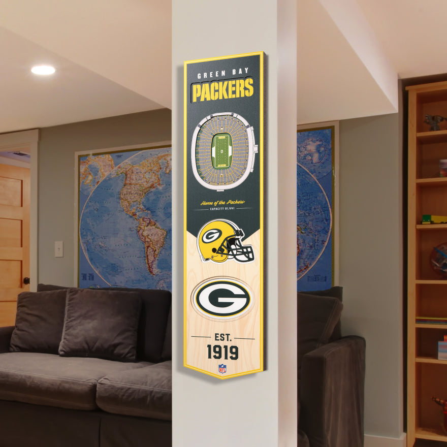 Packers 8" x 32" 3D Stadiumview Banner