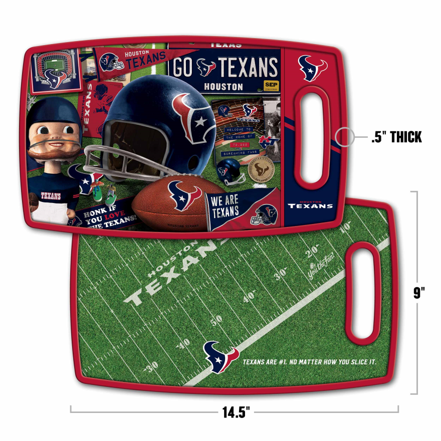 Texans Retro Cutting Board Pro Football Hall of Fame