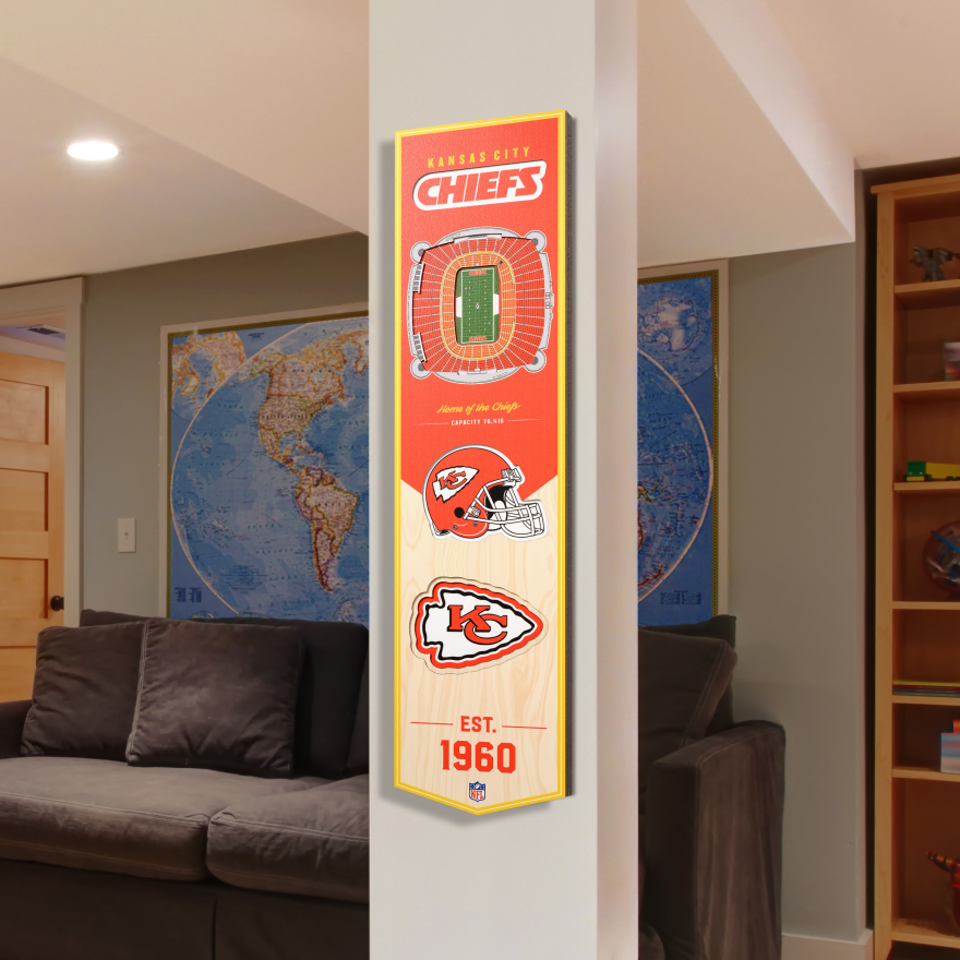 Chiefs 8" x 32" 3D Stadiumview Banner
