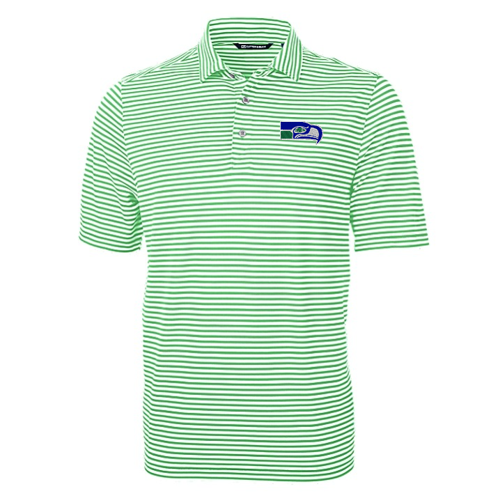 Seahawks Virtue Eco Pique Stripe Recycled Polo