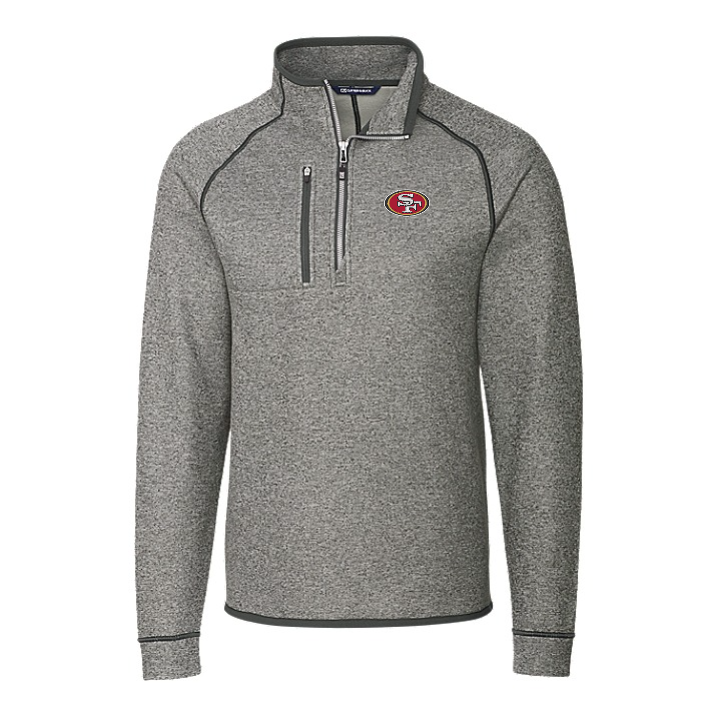 49ers Mainsail Sweater Knit Half Zip Jacket