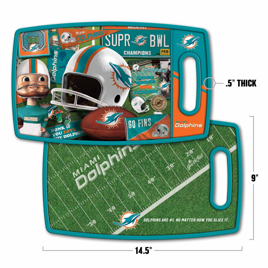 Dolphins Retro Cutting Board