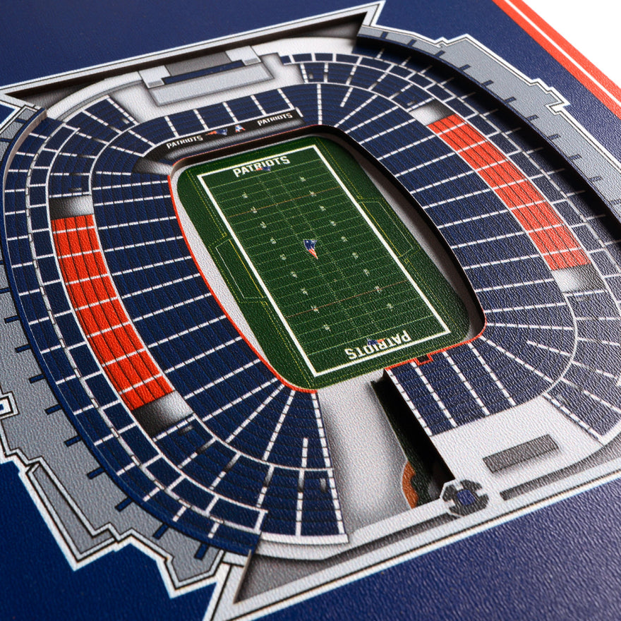 Patriots 8" x 32" 3D Stadiumview Banner