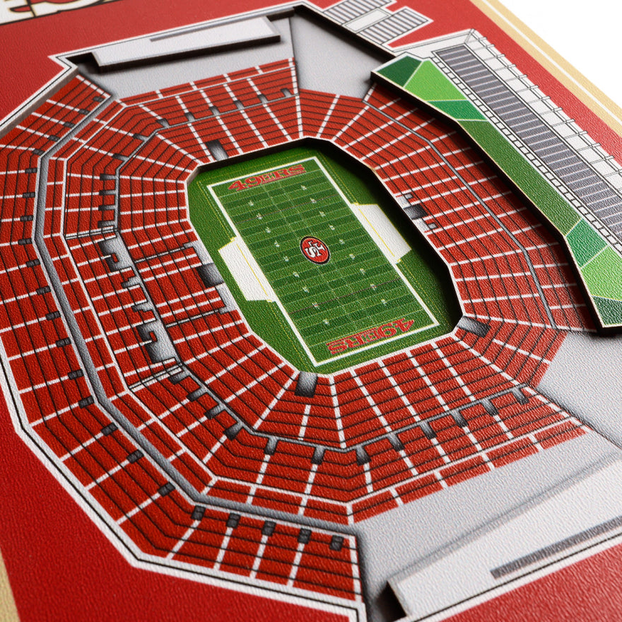 49ers 8" x 32" 3D Stadiumview Banner