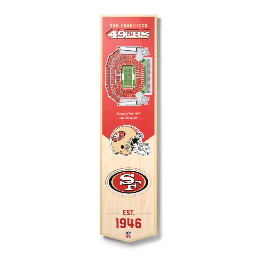 49ers 8" x 32" 3D Stadiumview Banner