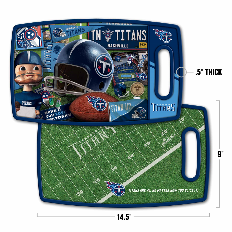 Titans Retro Cutting Board Pro Football Hall of Fame