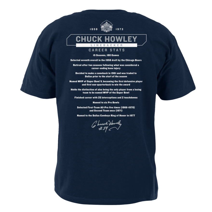 Cowboys Chuck Howley Class of 2023 Stat Tee