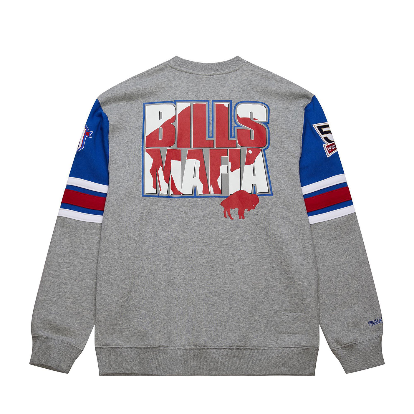 Bills Men's Mitchell & Ness Vintage Logo All Over Crewneck