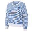 Bills 2026 Fanatics Women's Striped Oversized French Terry Crewneck