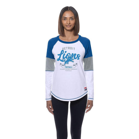 Lions 2025 New Era Women's White Long Sleeve T-Shirt