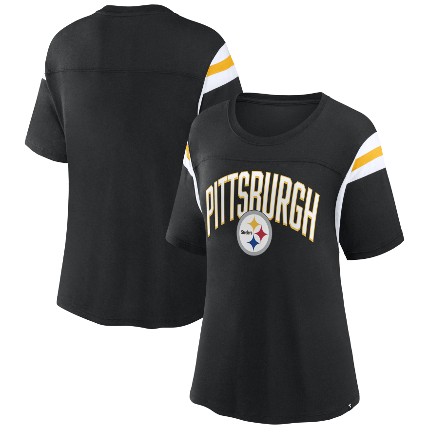 Steelers Women's Sleeve Stripe T-Shirt