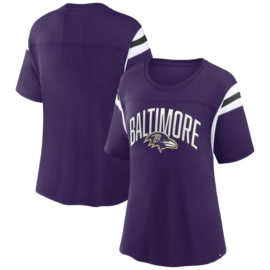 Ravens Women's Sleeve Stripe T-Shirt