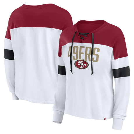 49ers Women's Lace Up Long Sleeve