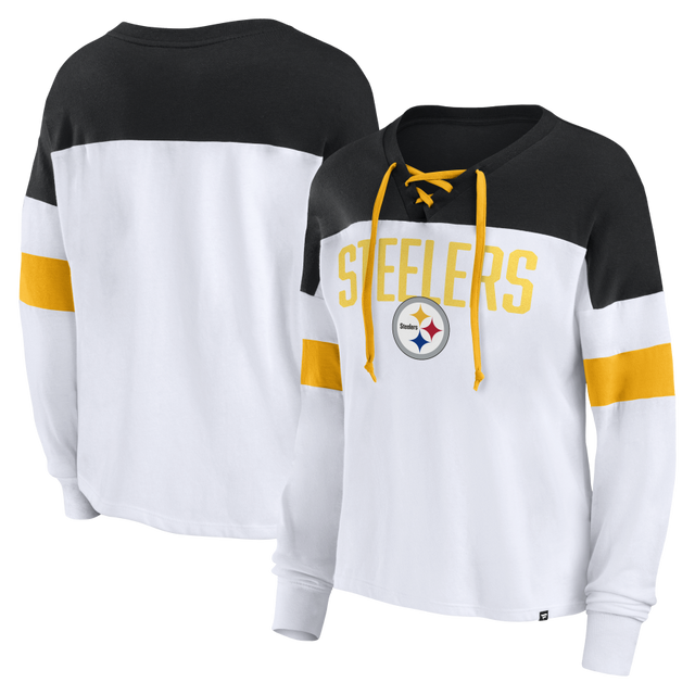 Steelers Women's Lace Up Long Sleeve