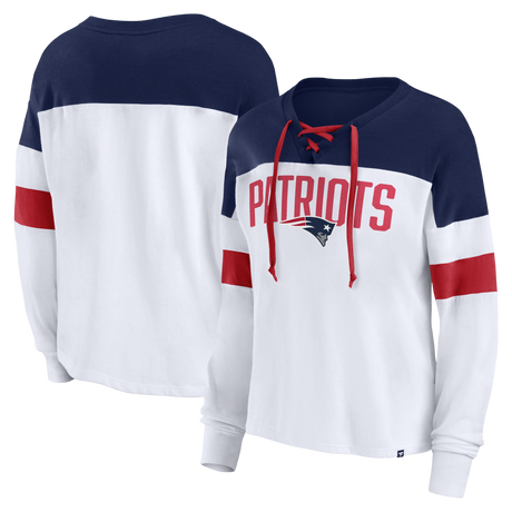 Patriots Women's Lace Up Long Sleeve