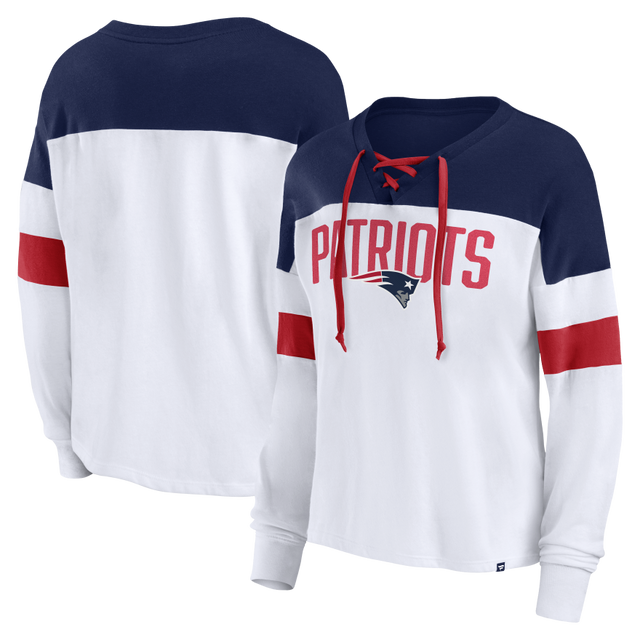 Patriots Women's Lace Up Long Sleeve