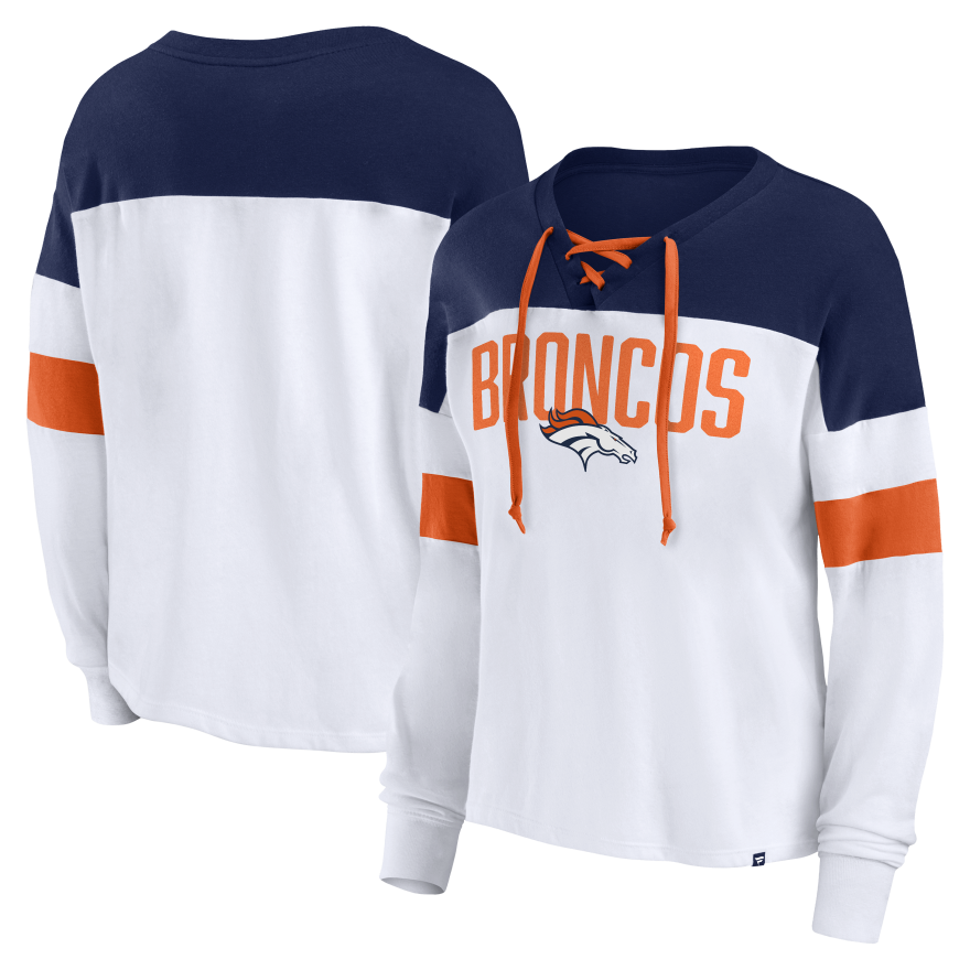 Broncos Women's Lace Up Long Sleeve