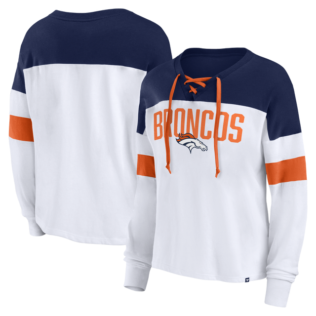 Broncos Women's Lace Up Long Sleeve