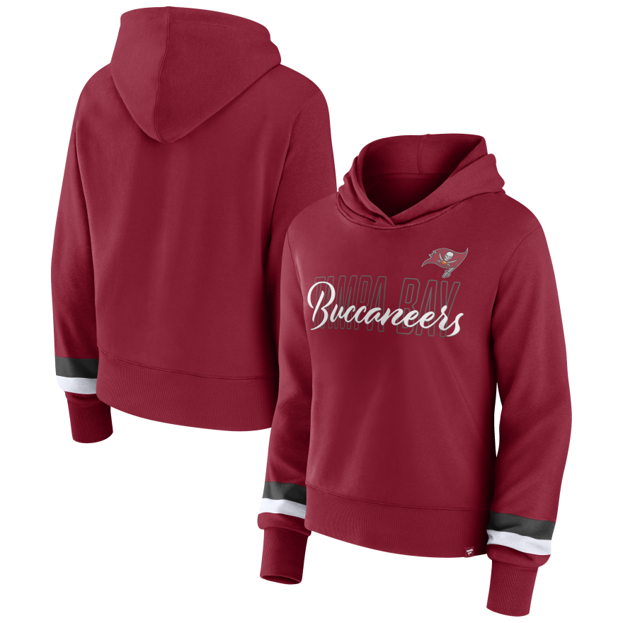 Buccaneers Women's Sleeve Stripe Pullover Sweatshirt