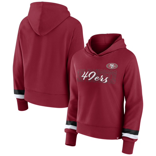 49ers Women's Sleeve Stripe Pullover Sweatshirt