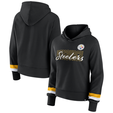 Steelers Women's Sleeve Stripe Pullover Sweatshirt