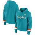 Dolphins Women's Sleeve Stripe Pullover Sweatshirt