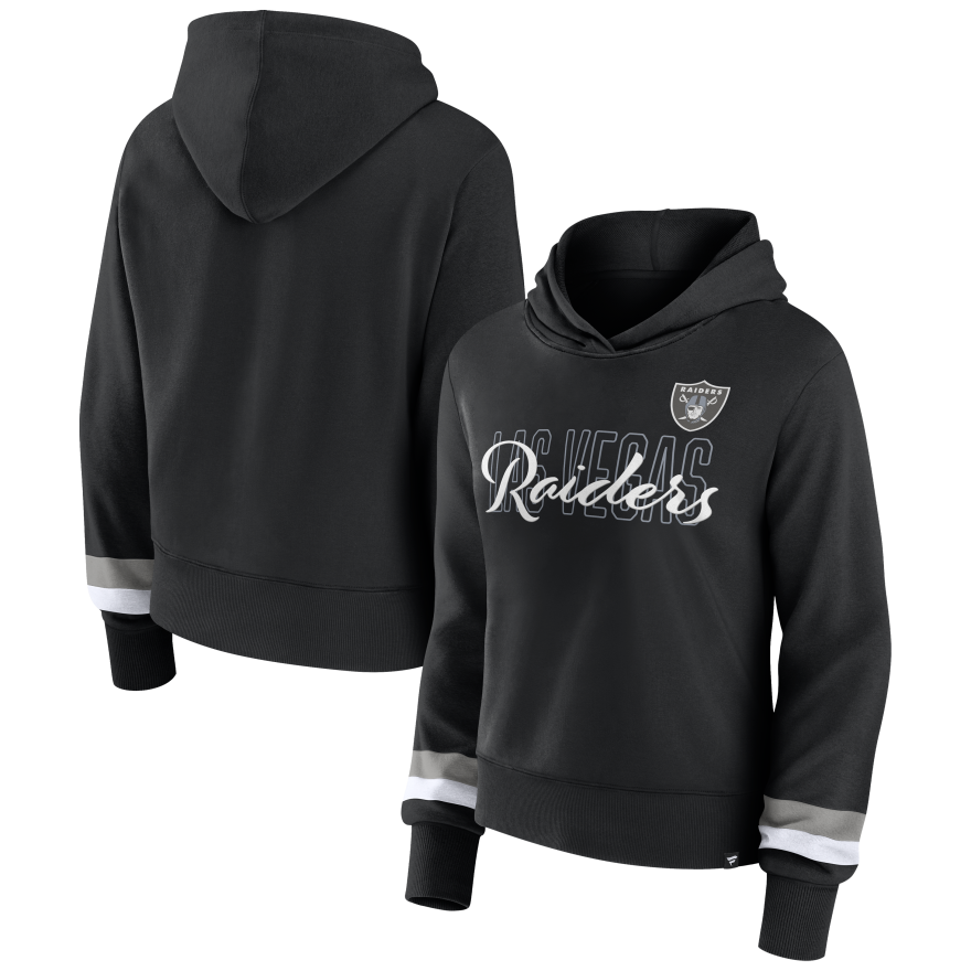 Raiders Women's Sleeve Stripe Pullover Sweatshirt