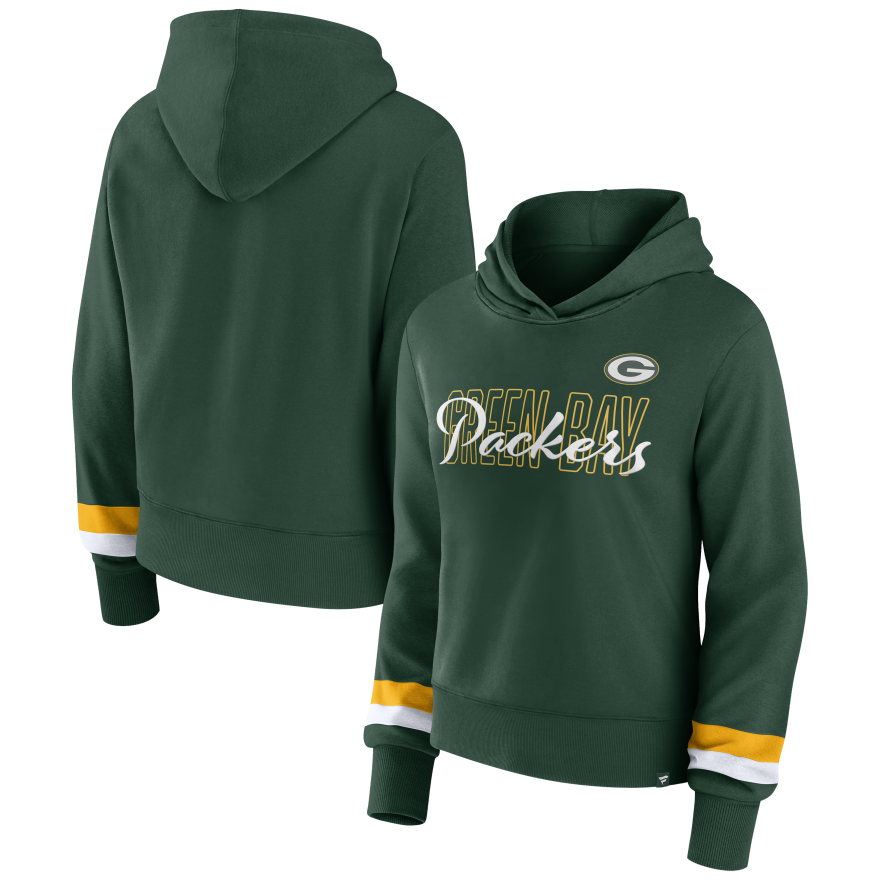 Packers Women's Sleeve Stripe Pullover Sweatshirt