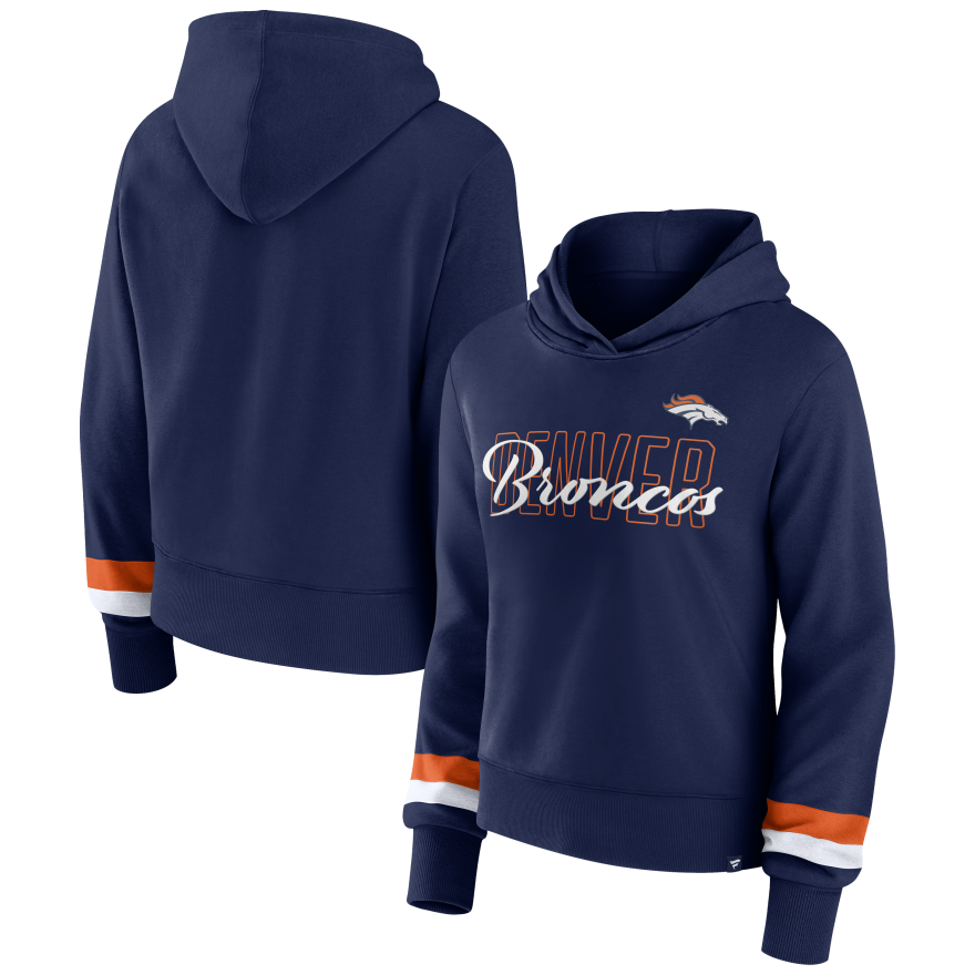 Broncos Women's Sleeve Stripe Pullover Sweatshirt