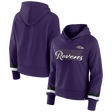 Ravens Women's Sleeve Stripe Pullover Sweatshirt