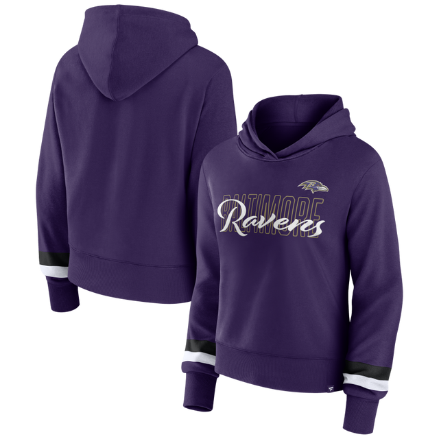 Ravens Women's Sleeve Stripe Pullover Sweatshirt