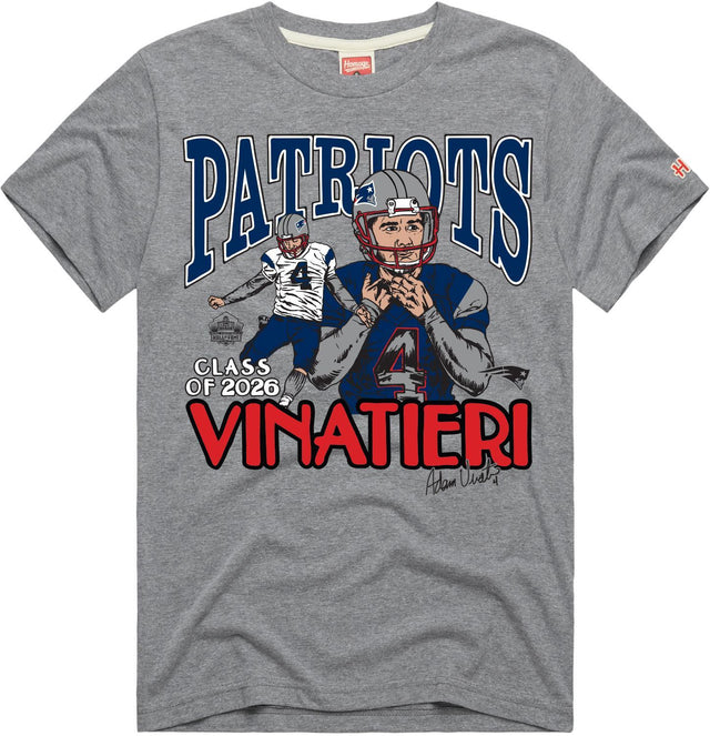 Adam Vinatieri Patriots Class of 2026 Homage T-Shirt