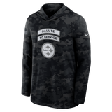 Steelers 2026 Nike Men's Salute to Service Hooded Long Sleeve Top Pro Football Hall of Fame