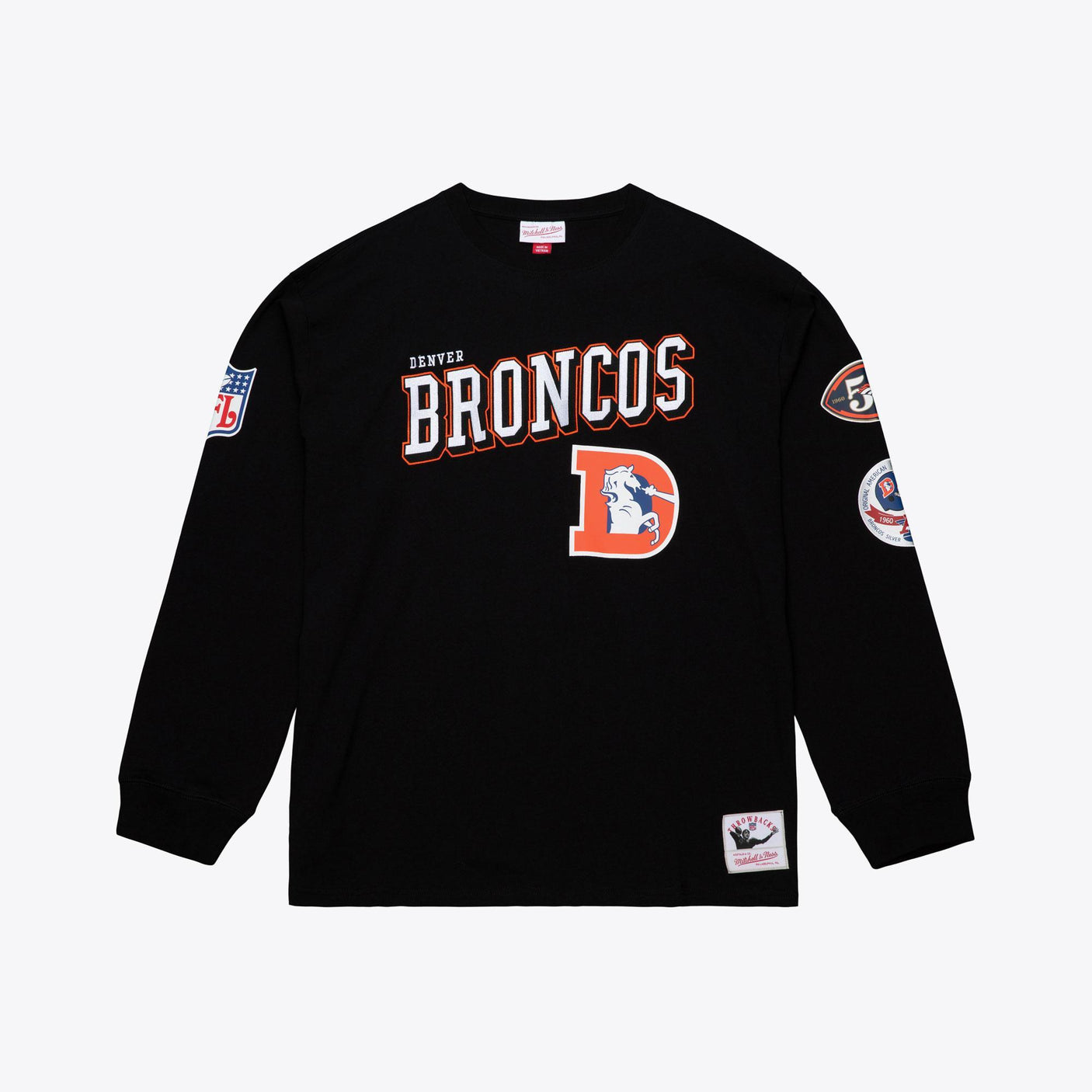 Broncos 2026 Mitchell & Ness Vintage Logo Training Camp Long Sleeve T-Shirt