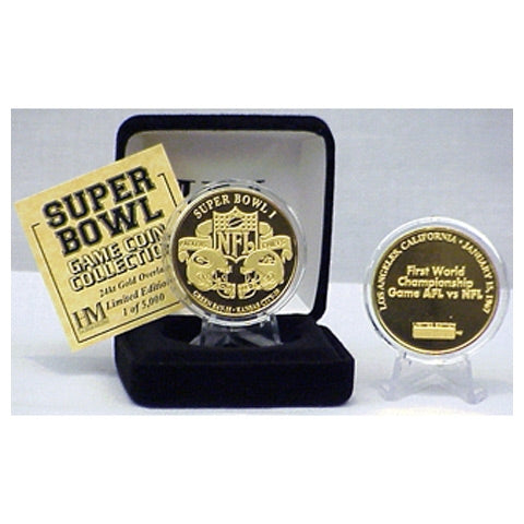 Super Bowl I (1) Goldplate Flip Coin