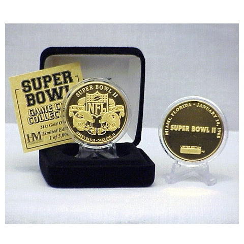 Super Bowl II (2) Goldplate Flip Coin