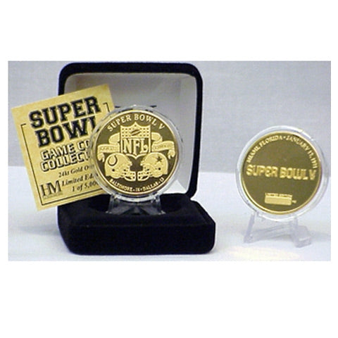 Super Bowl V (5) Goldplate Flip Coin