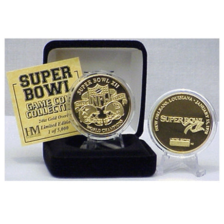 Super Bowl XII (12) Goldplate Flip Coin