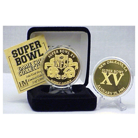 Super Bowl XV (15) Goldplate Flip Coin